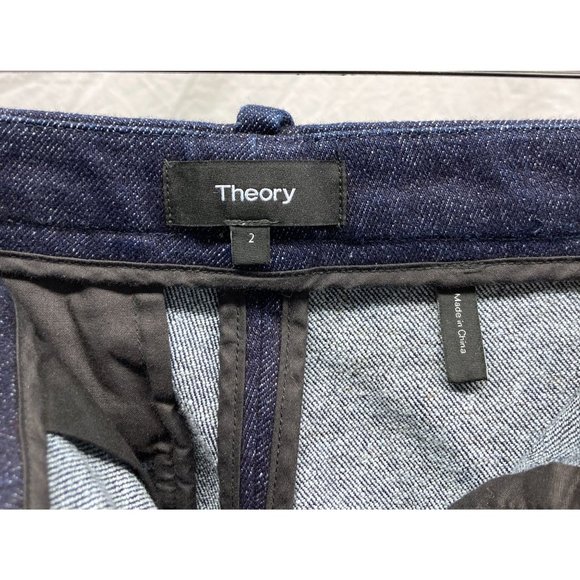 Theory Stretch Denim Tailored Trousers 2 - Picture 3 of 4
